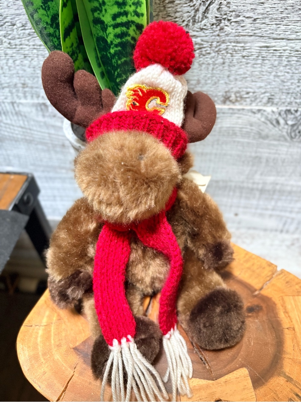 NHL | NWT Calgary Flames Winter Holiday Moose Official Hockey Merch Plush